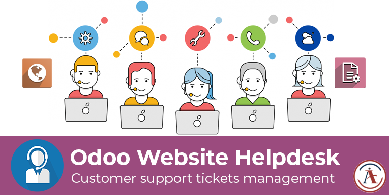 odoo website helpdesk system, issue management in odoo, customer support ticket odoo apps