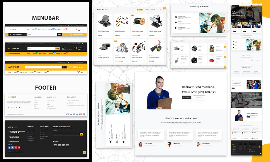 auto parts theme, auto parts wordpress theme, auto parts odoo theme