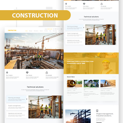 Contraction wordpress theme