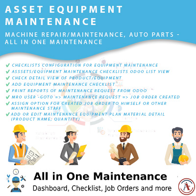 Asset Equipment Maintenance, Machine Repair/Maintenance, Auto parts - All in one Maintenance
