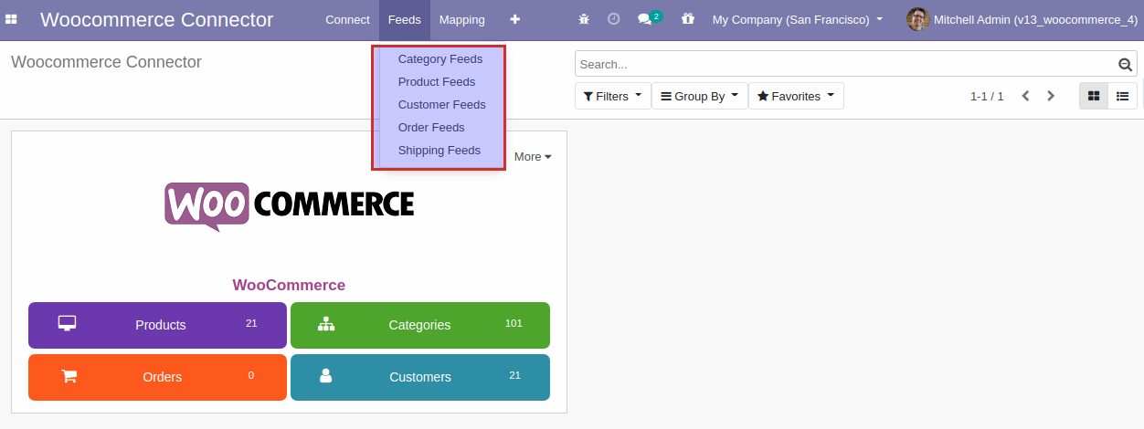 WooCommerce odoo connector