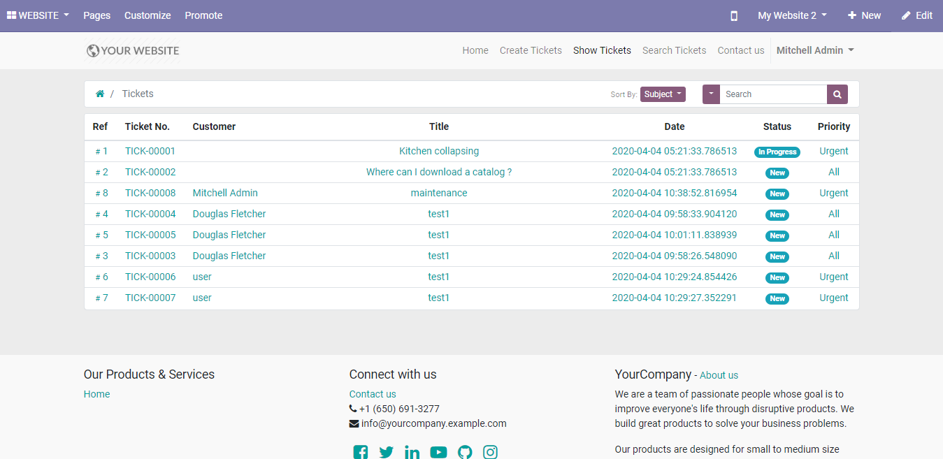 odoo helpdesk support ticket module v14