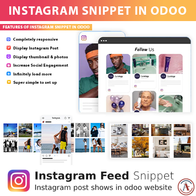 Instagram snippet in odoo
