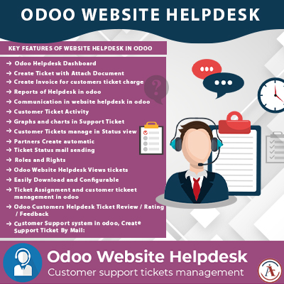 Odoo Website Helpdesk Support Ticket Module in Odoo