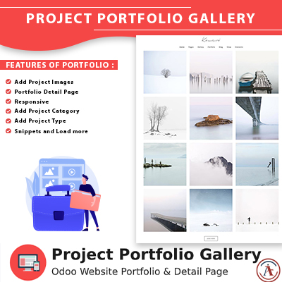 Project portfolio gallery for odoo website