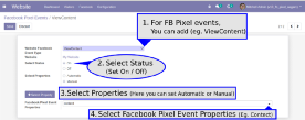 Odoo Facebook Pixel integration