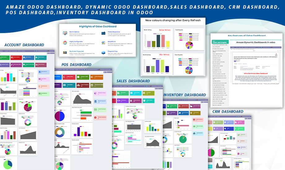 Amaze odoo dashboard, Dynamic odoo dashboard, sales dashboard, CRM dashboard, POS dashboard, Inventory dashboard in odoo
