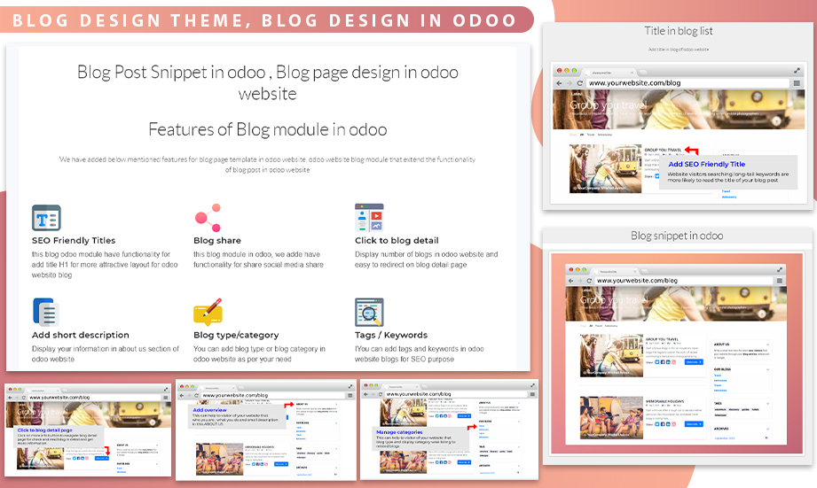 Blog design theme, blog design in odoo