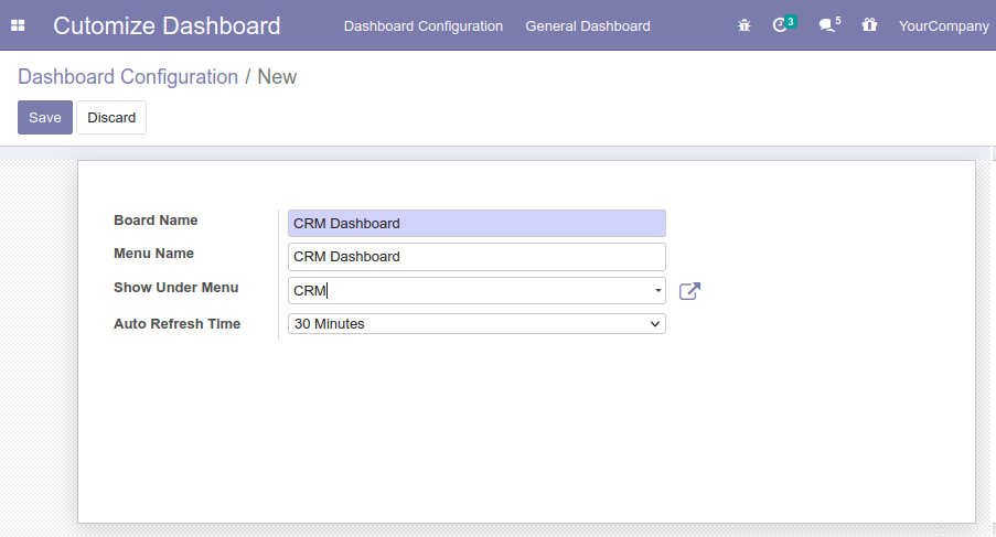 Create Multiple Dashboards in CRM Menu